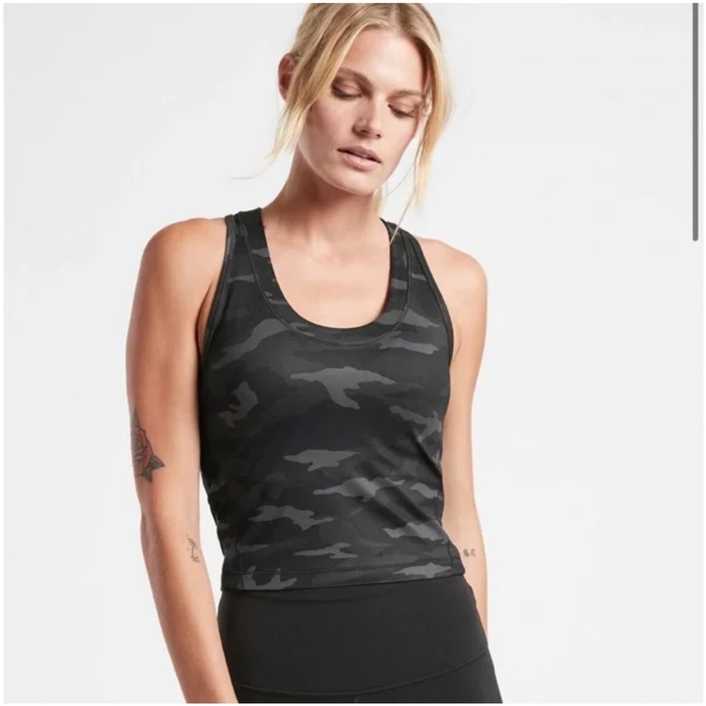 Athleta Shanti Camo Crop Tank Small